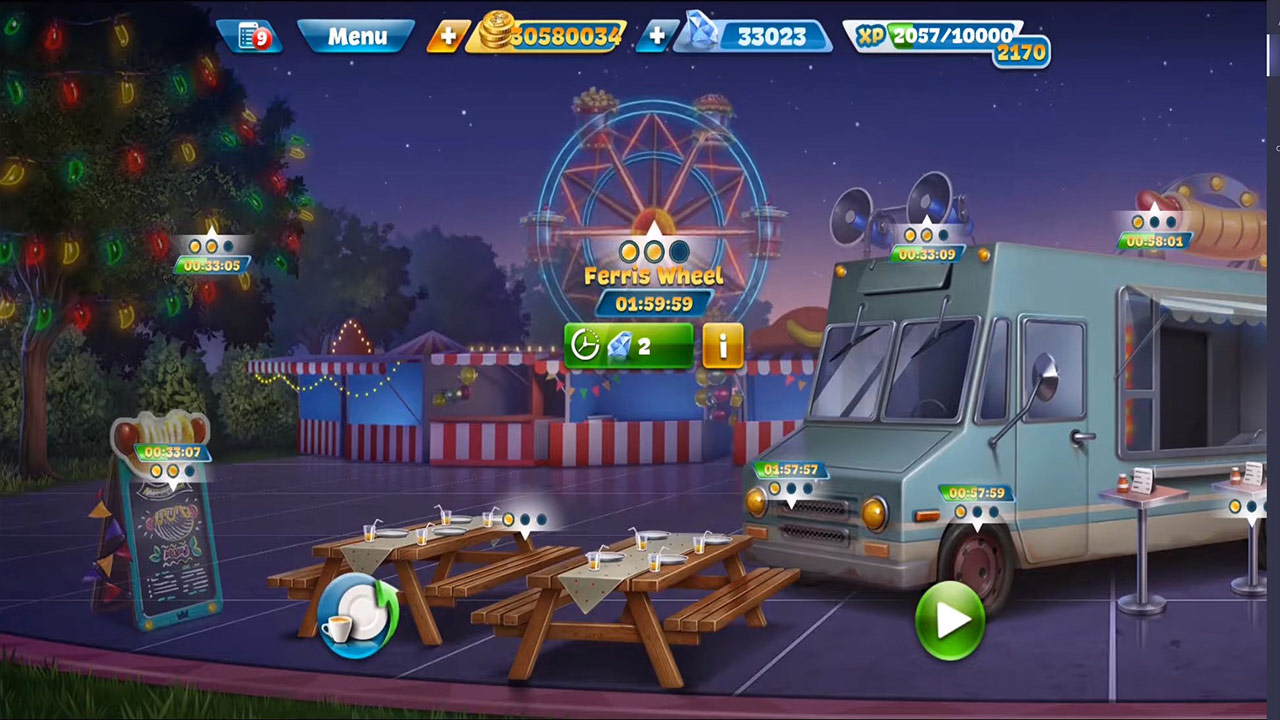 cooking fever food truck outside carnival