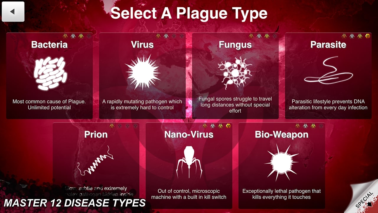 Plague Inc Select a Plague Type