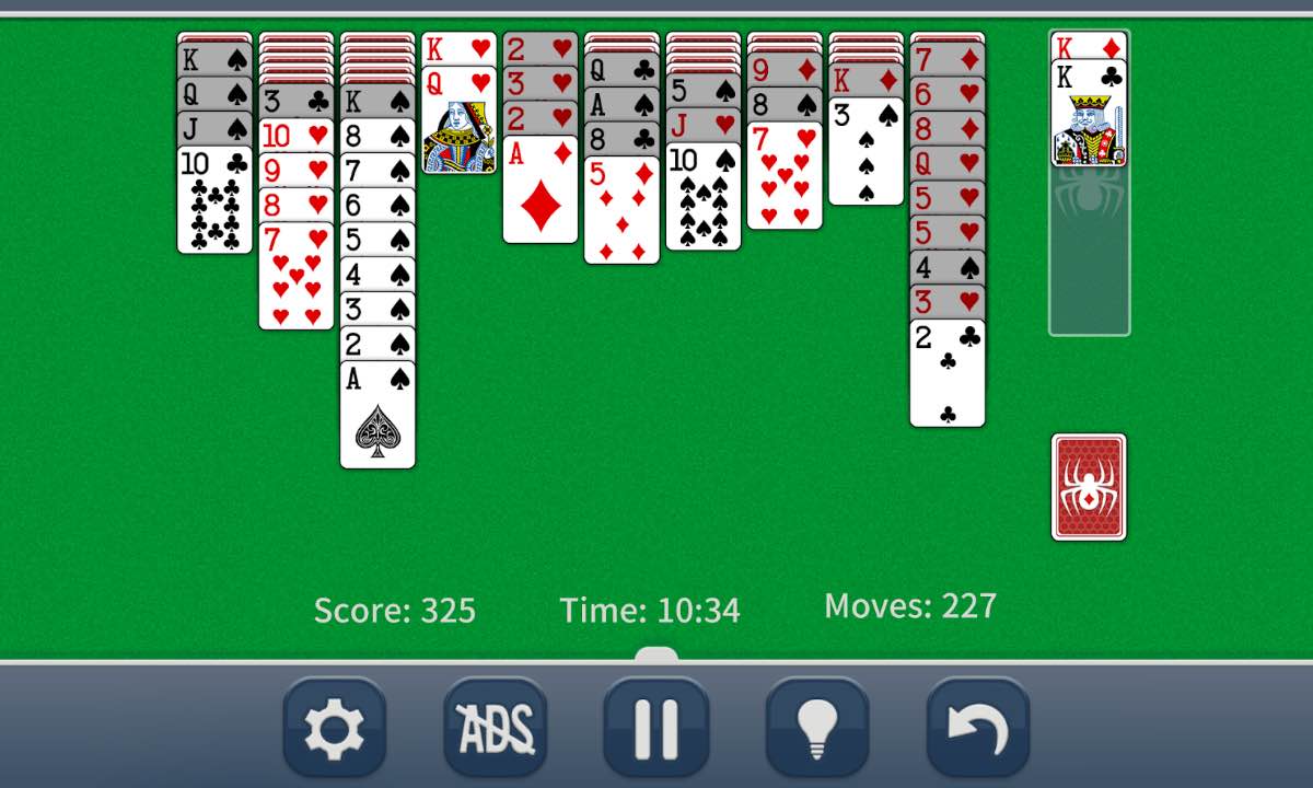 Spider Solitaire Classic move score