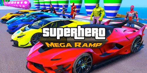 Play Superhero Car: Mega Ramp Games on PC