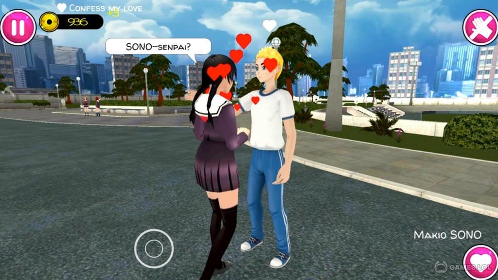 yandere school gameplay on pc