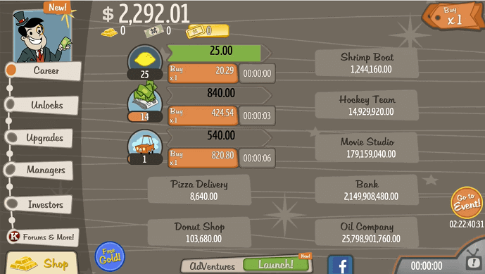 Adventure Capitalist Career